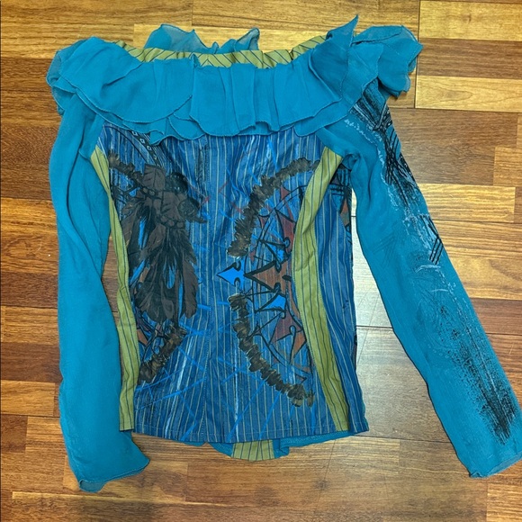 Save The Queen Multicolor Ruffled Blouse - Picture 7 of 7